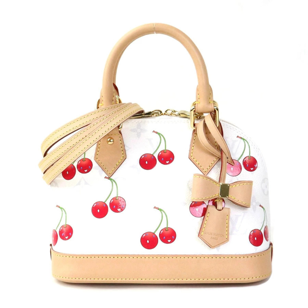 Louis Vuitton 2way Shoulder Bag LV TM Monogram Cherry Alma White